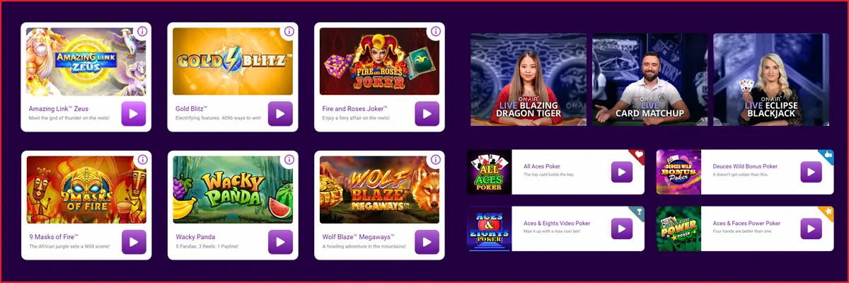 Games Offered by Jackpot City Casino