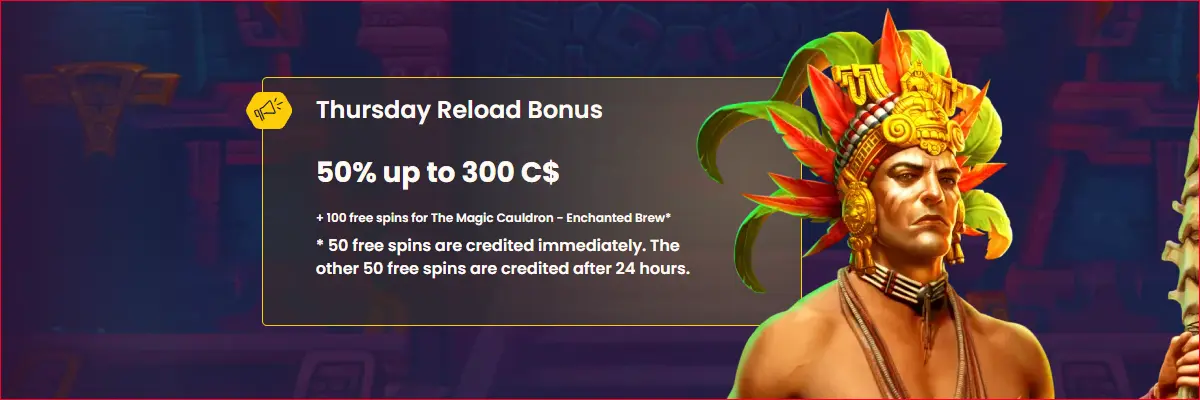 Bizzo Casino Canada Bonuses and Promotions - Thursday Reload Bonus