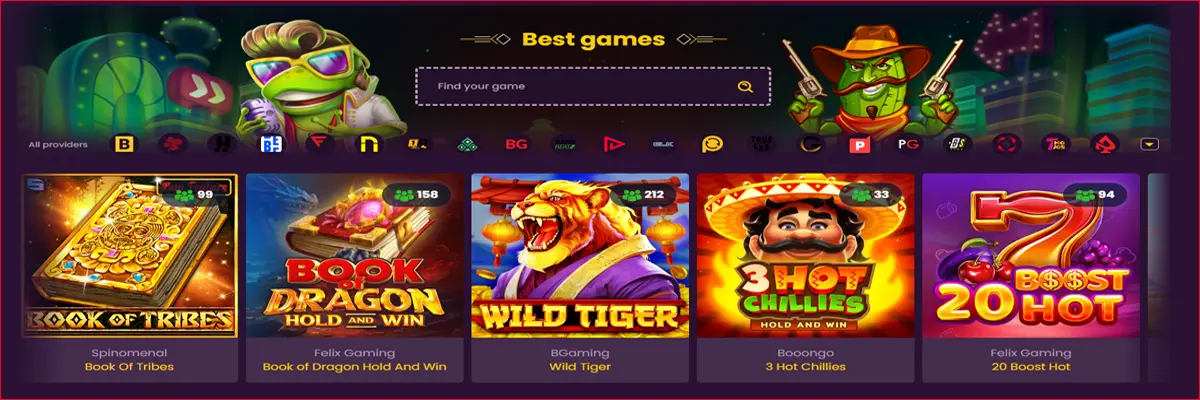 Game Selection at Bizzo Casino