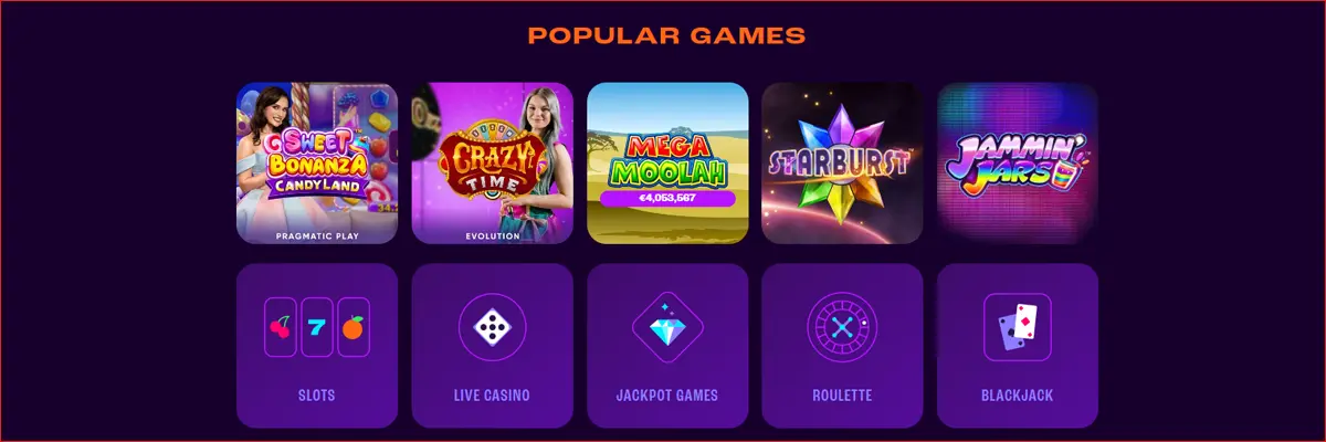 Game Selection at Wheelz Casino