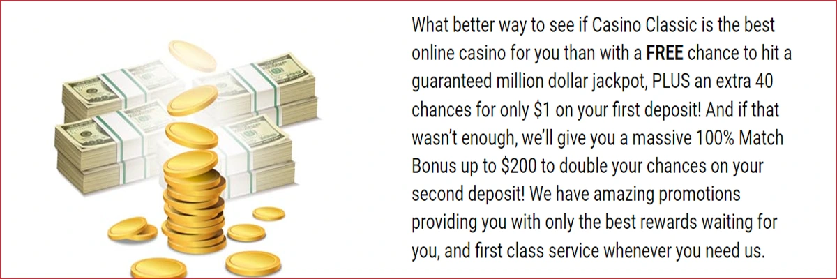 Casino Classic Canada Bonuses and Promotions