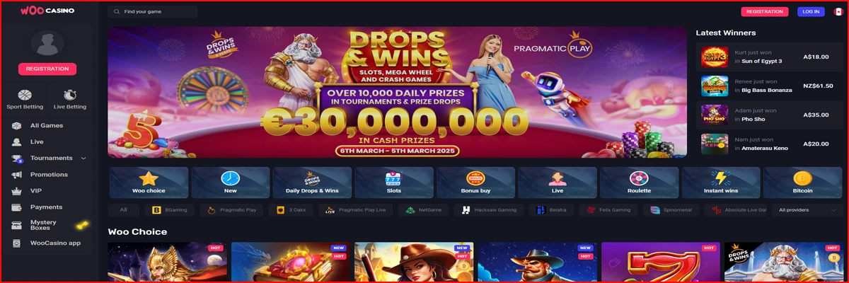 Overview of Woo Casino